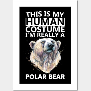 this is my human costume i'm really a polar bear Posters and Art